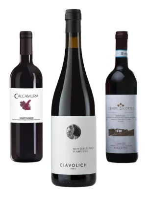 Trois vins rouge italien d'exception