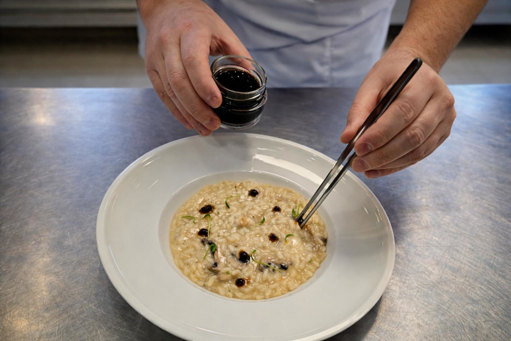 Risotto Acquerello champignons huile d’olive d’exception