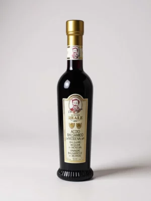 Vinaigre balsamique de Modène IGP 4 ans Acetaia Reale - Leonardi 250 ml en bouteille.