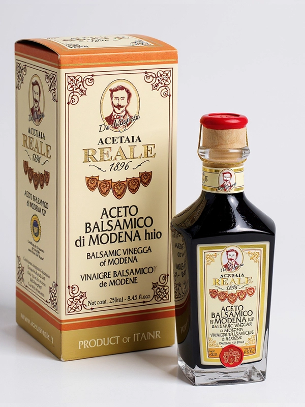 Vinaigre balsamique de Modène IGP 10 ans Acetaia Reale - Leonardi 250 ml en bouteille.