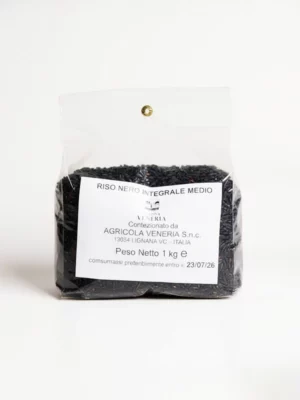 Riz noir Cascina Veneria 1 kg paquet, riz complet italien.