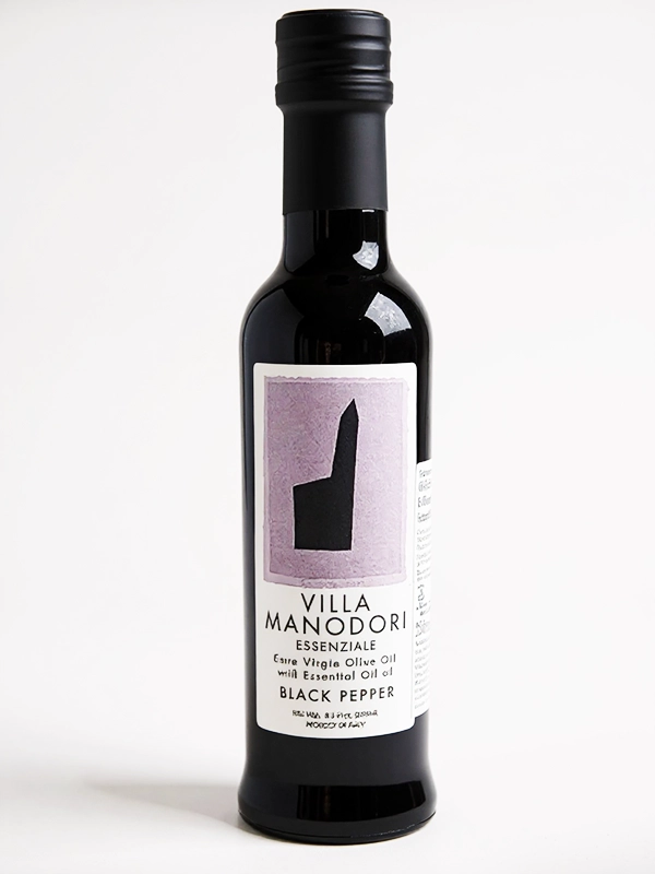Huile d’olive extra vierge au poivre noir - Villa Manodori