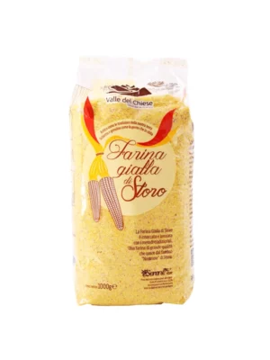 Farine de maïs jaune Storo pour polenta Guffanti 1 kg en paquet.