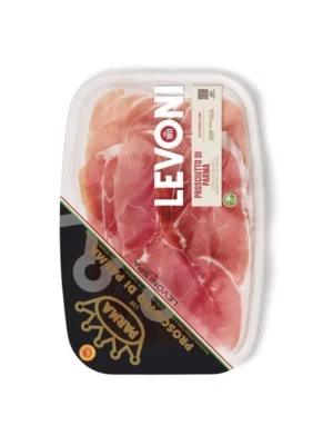 Jambon de Parme DOP 18 mois Levoni 70 gr en barquette, prosciutto premium.