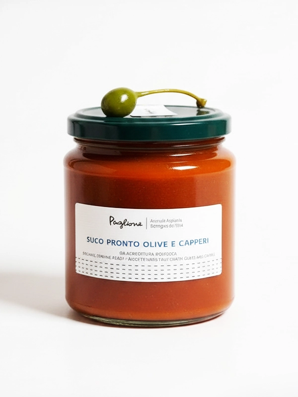 Sauce tomate aux olives et câpres - bio - Paglione