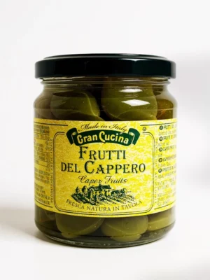 Câpres avec queues Gran Cucina 280 gr en bocal, condiments méditerranéens.