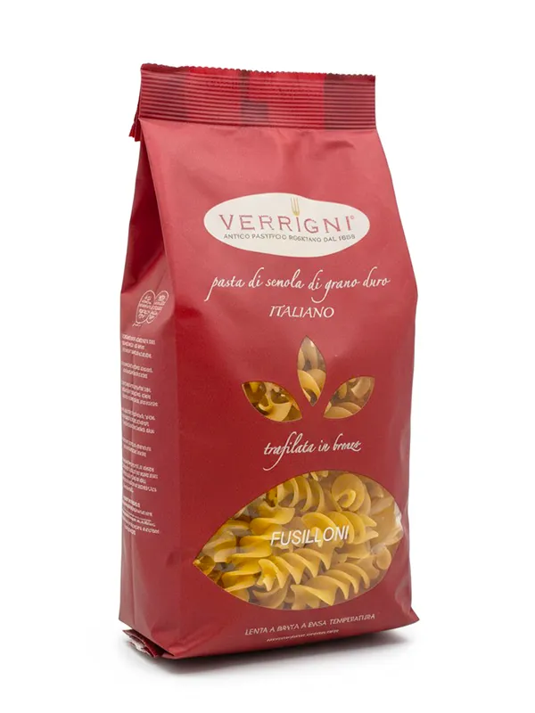 Fusilloni semola Verrigni 500 g pâte italienne en paquet