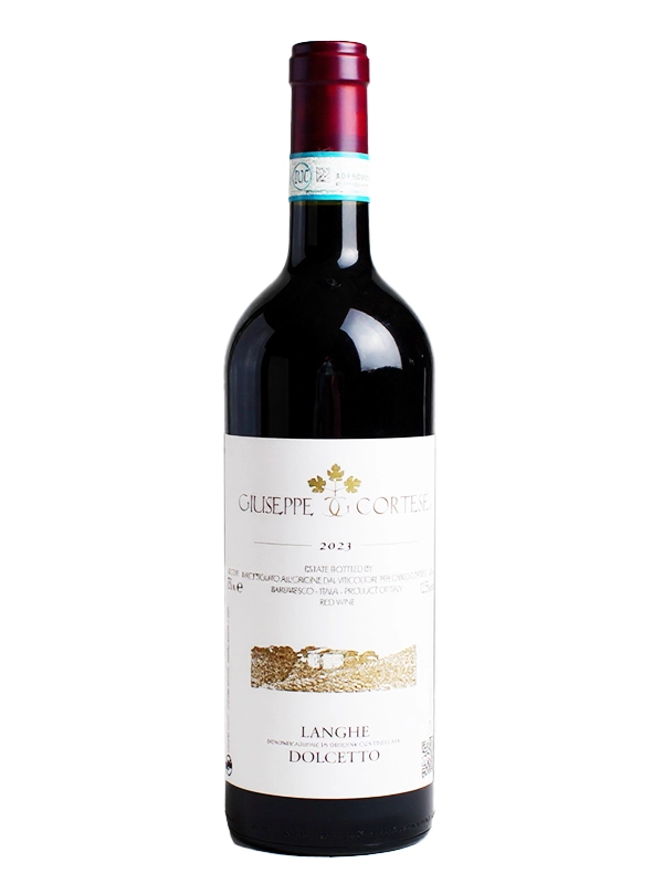 Vin rouge DOC Langhe Dolcetto 2023 Giuseppe Cortese 75 cl en bouteille.