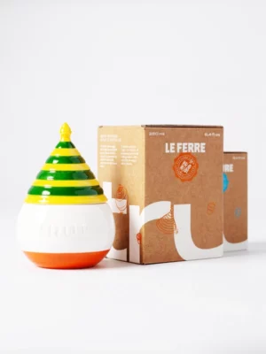 Huile EV Truttulà Vert-Jaune Le Ferre 500 ml en bouteille céramique calabraise.